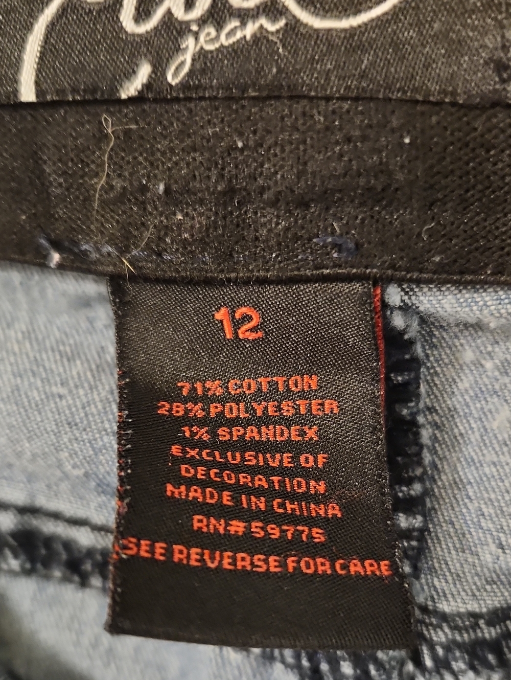 Earl Capri Jeans Blue Cropped Denim with Stud Trim - Picture 9 of 9